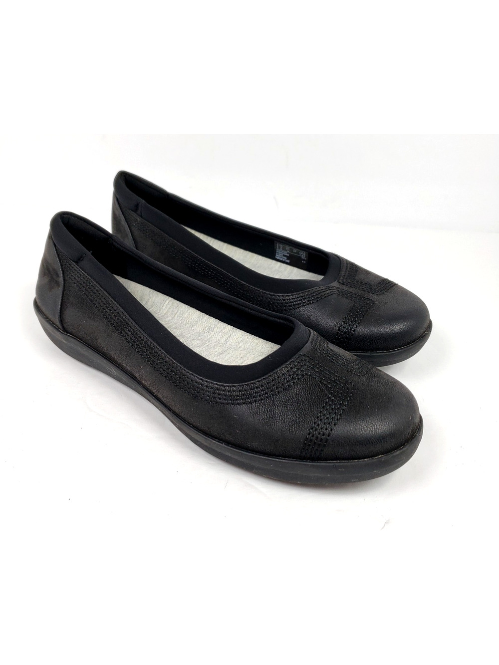 Cloudsteppers By Clarks Ayla Womens Size 6.5 Black Slip On Comfort Flats Shoes